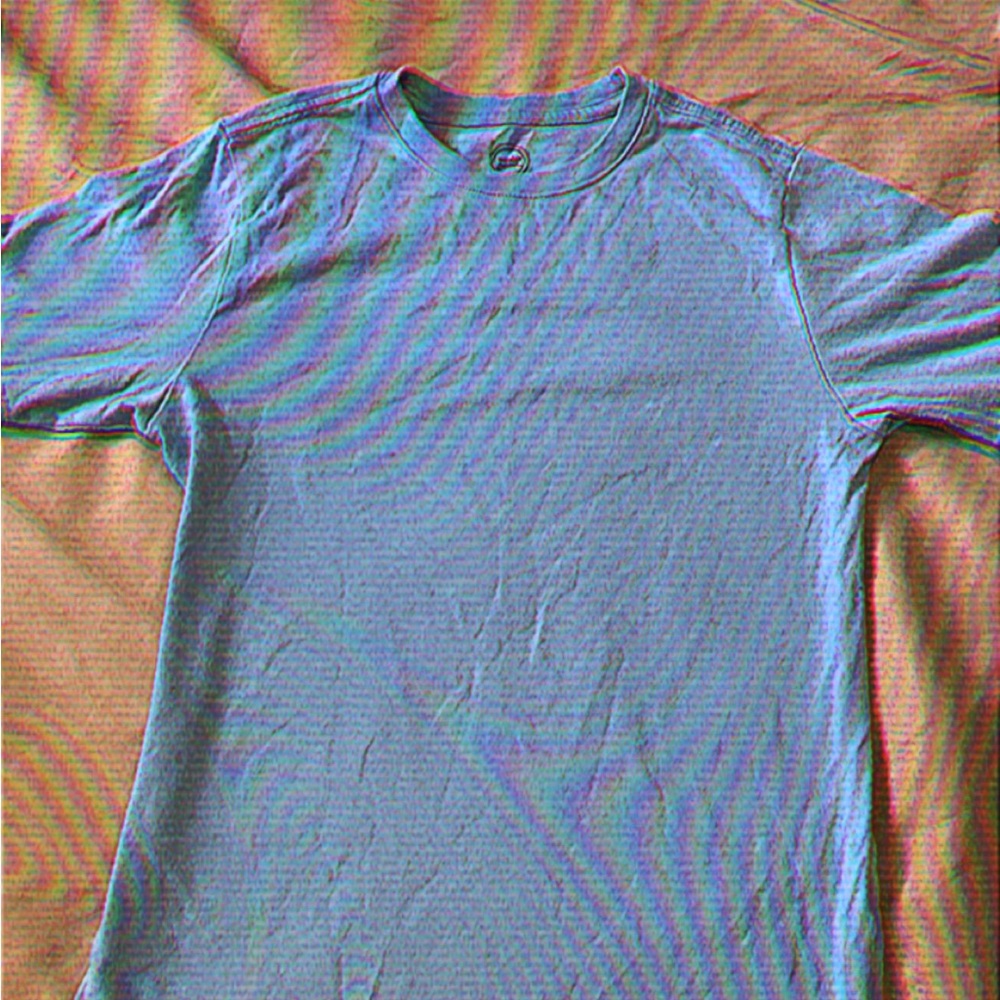 Y2k Small petite baby blue plain shirt